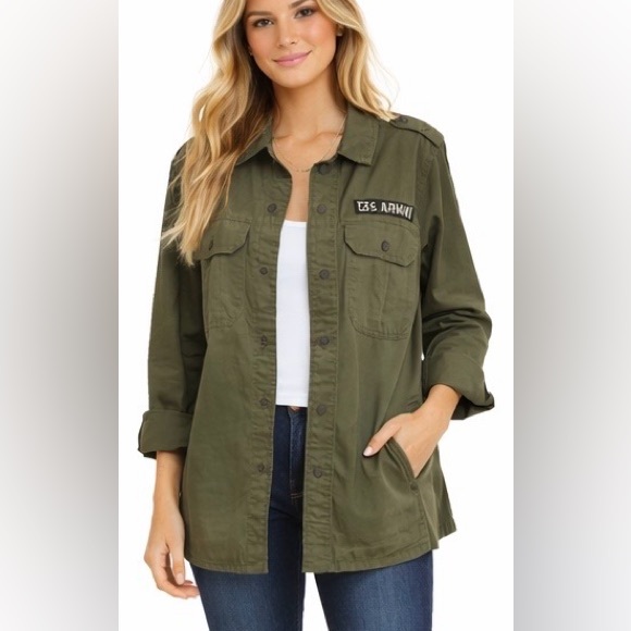 Ashley By 26 International Jackets & Blazers - Ashley By 26‎ International Size Large Olive Green Army Utility Jacket
